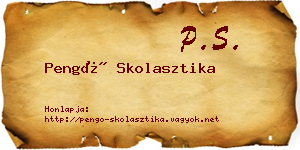 Pengő Skolasztika névjegykártya